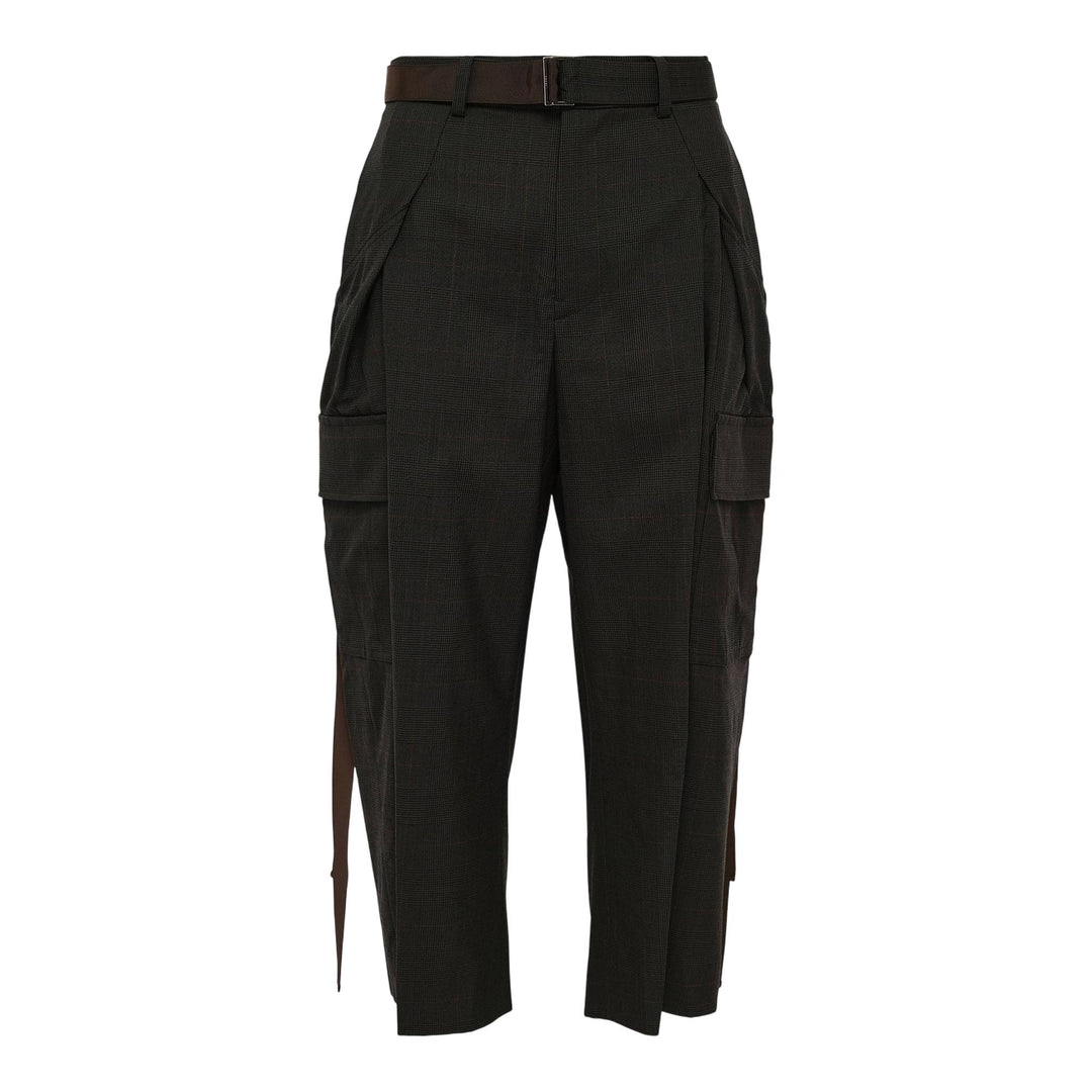 Club21 - sacai - Glen Check Pants - PANTS - Khaki