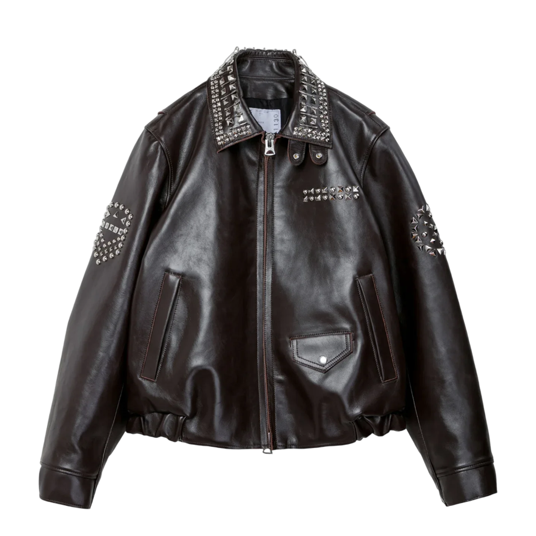 Holiday Studded Leather Jacket