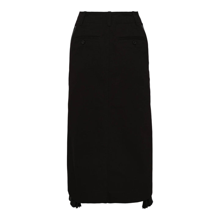 Club21 - sacai - Kichu Cotton Chino Skirt - SKIRTS - Black