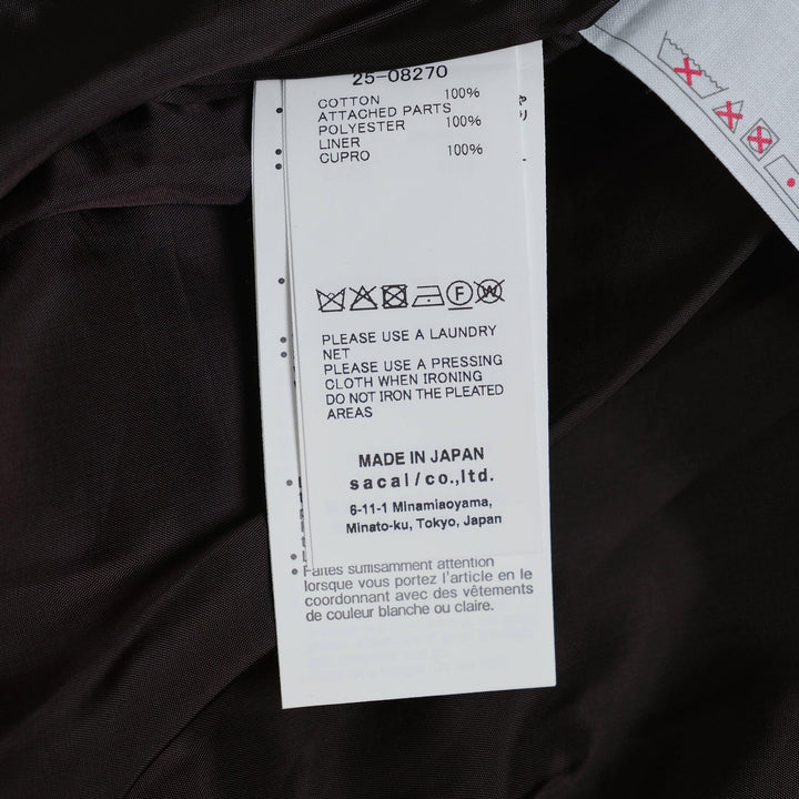 Club21 - sacai - Kichu Cotton Chino Skirt - SKIRTS - Black