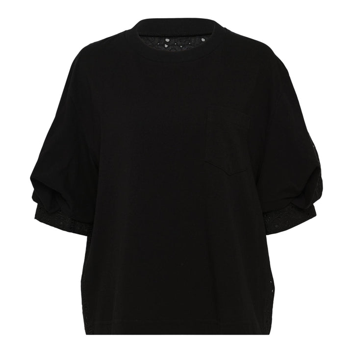 Club21 - sacai - Kichu Sacai Embroidery T-Shirt - TEES - Black