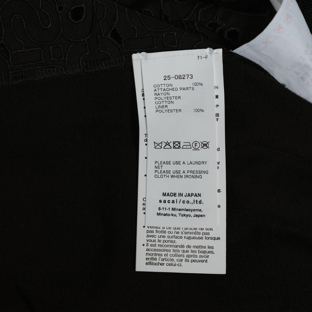 Club21 - sacai - Kichu Sacai Embroidery T-Shirt - TEES - Black