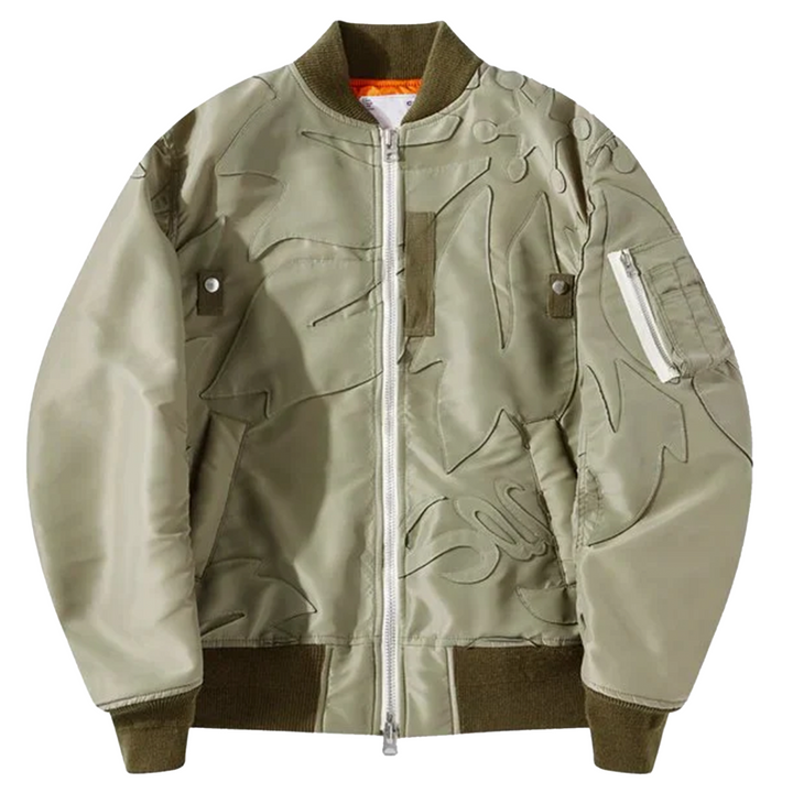 Nylon Twill Embroidered Patch Blouson