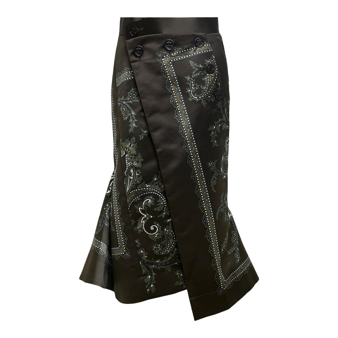 Club21 - sacai - Paisley Print Skirt - SKIRTS - Khaki