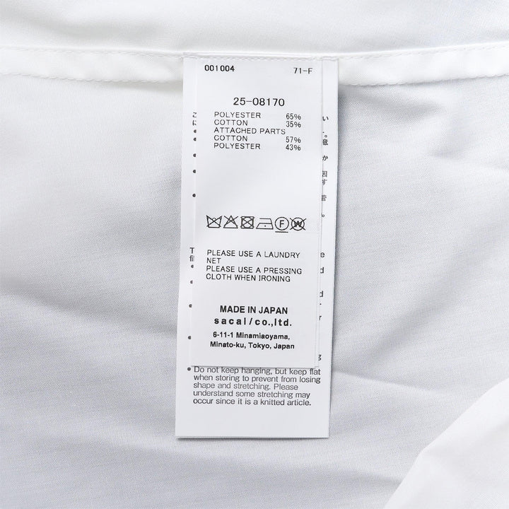 Club21 - sacai - Poplin X Cotton Knit Cardigan - CARDIGANS - Black