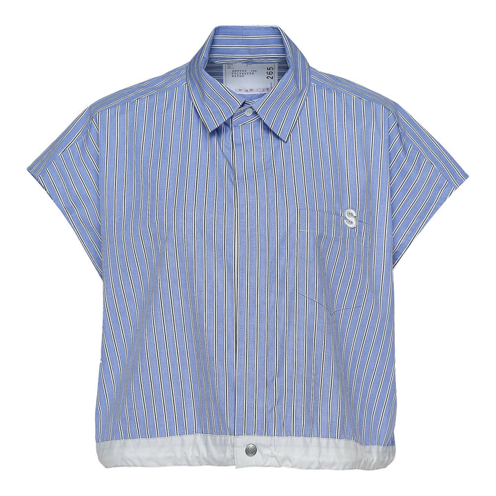 Club21 - sacai - S Cotton Poplin Shirt - BLOUSES - Light Blue