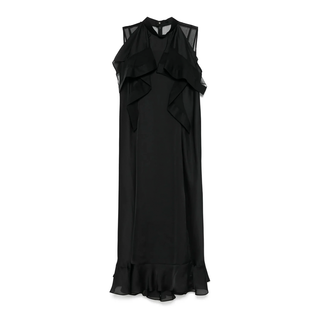 Satin X Chiffon Dress