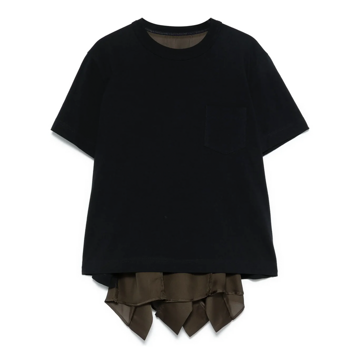 Satin X Cotton Jersey T-Shirt