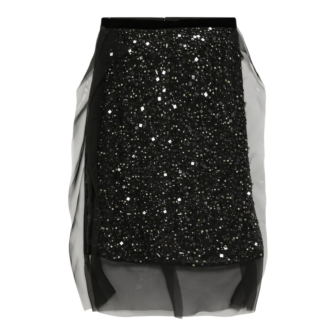 Club21 - sacai - Sequin Embroidery Skirt - SKIRTS - Black