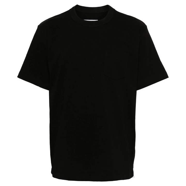 Side Zip Cotton T-Shirt