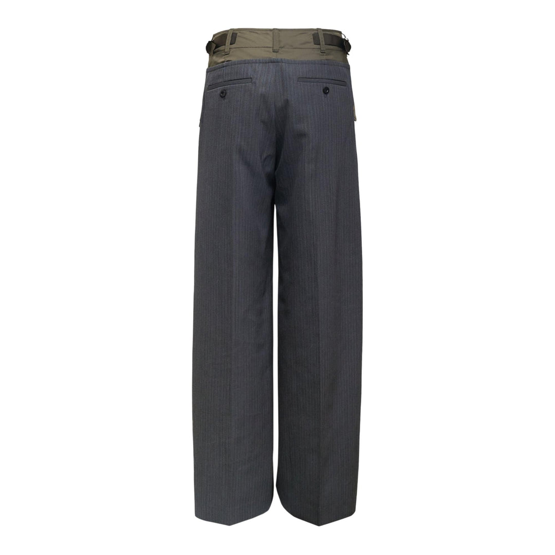 Club21 - sacai - Stripe Doeskin Pants - PANTS - Grey