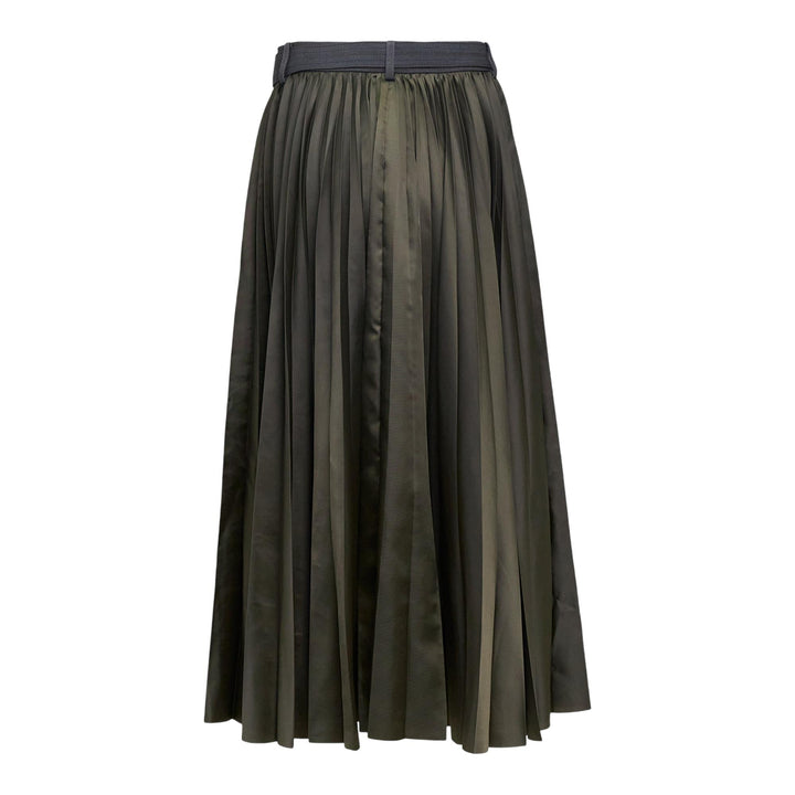 Club21 - sacai - Stripe Doeskin Skirt - SKIRTS - Grey