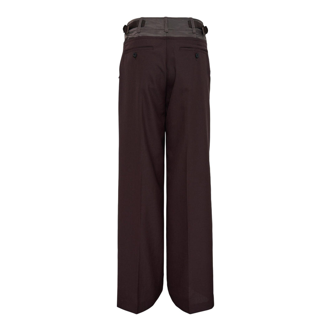 Club21 - sacai - Suiting Mix Pants - PANTS - Brown