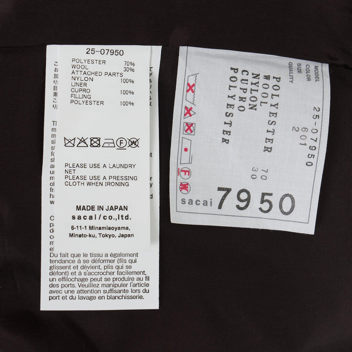 Club21 - sacai - Suiting Mix Pants - PANTS - Brown