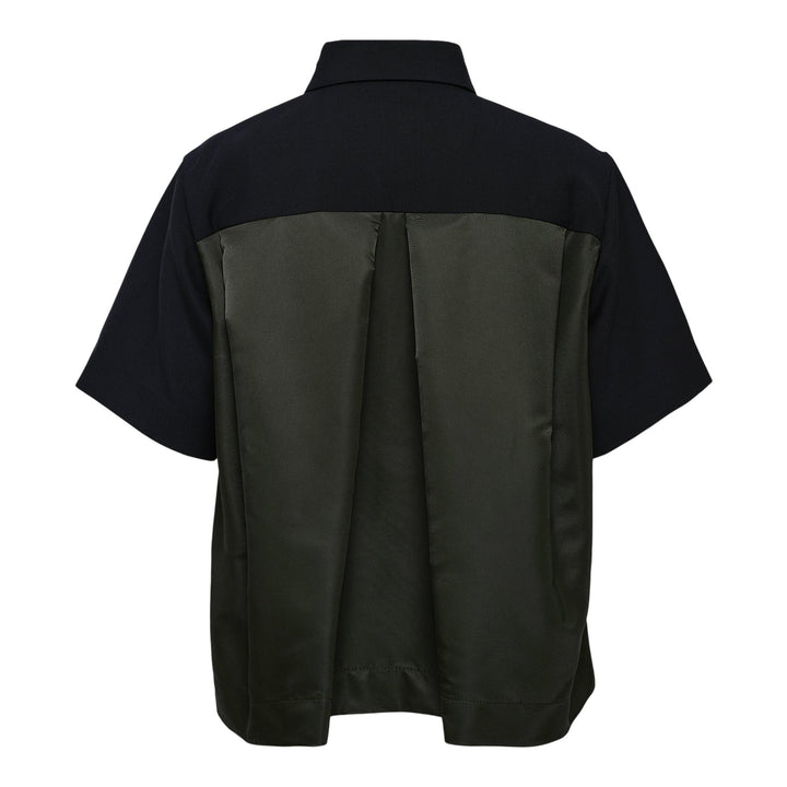 Club21 - sacai - Suiting Mix Shirt - BLOUSES - Navy