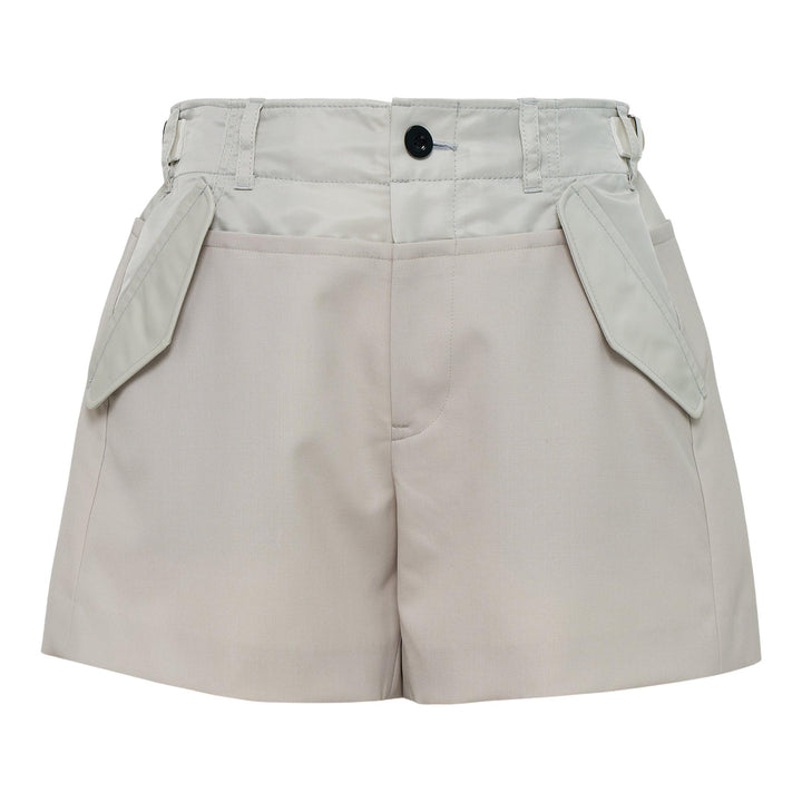 Club21 - sacai - Suiting Mix Shorts - SHORTS - Off-White