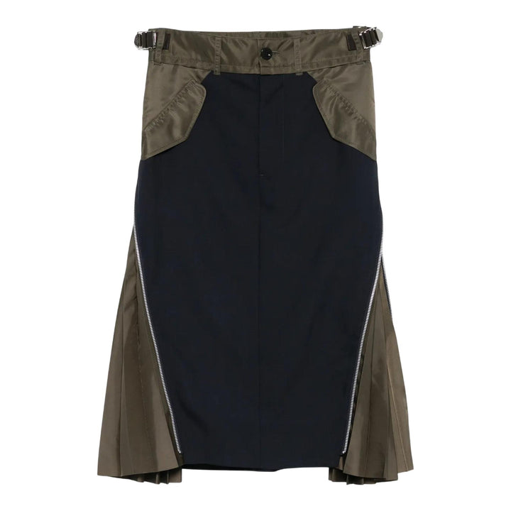 Club21 - sacai - Suiting Mix Skirt - SKIRTS - Navy