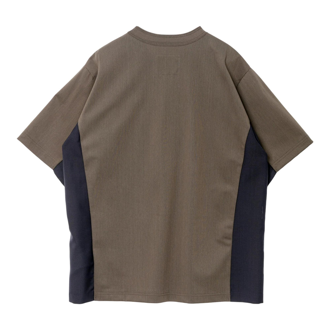 Club21 - sacai - Suiting X Cotton Jersey T-Shirt - TEES - Khaki