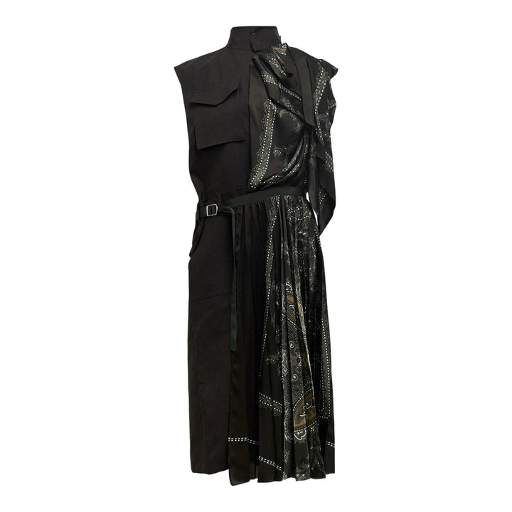 Club21 - sacai - Suiting X Paisley Print Dress - WOVEN DRESSES - Brown