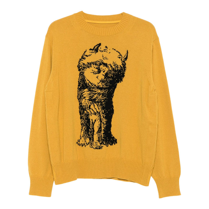 Club21 - sacai - WHERE THE WILD THINGS ARE Wool Knit Pullover - KNIT TOPS - Yellow