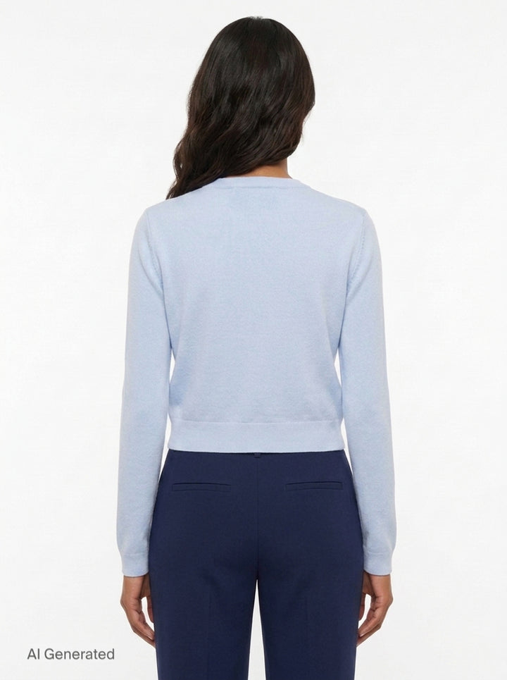 Blue Flower Knit Cardigan | Self-Portrait | Club21 - back