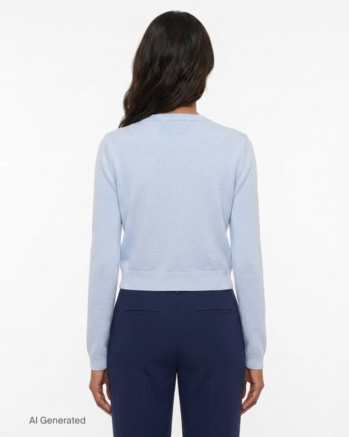 Blue Flower Knit Cardigan | Self-Portrait | Club21 - back