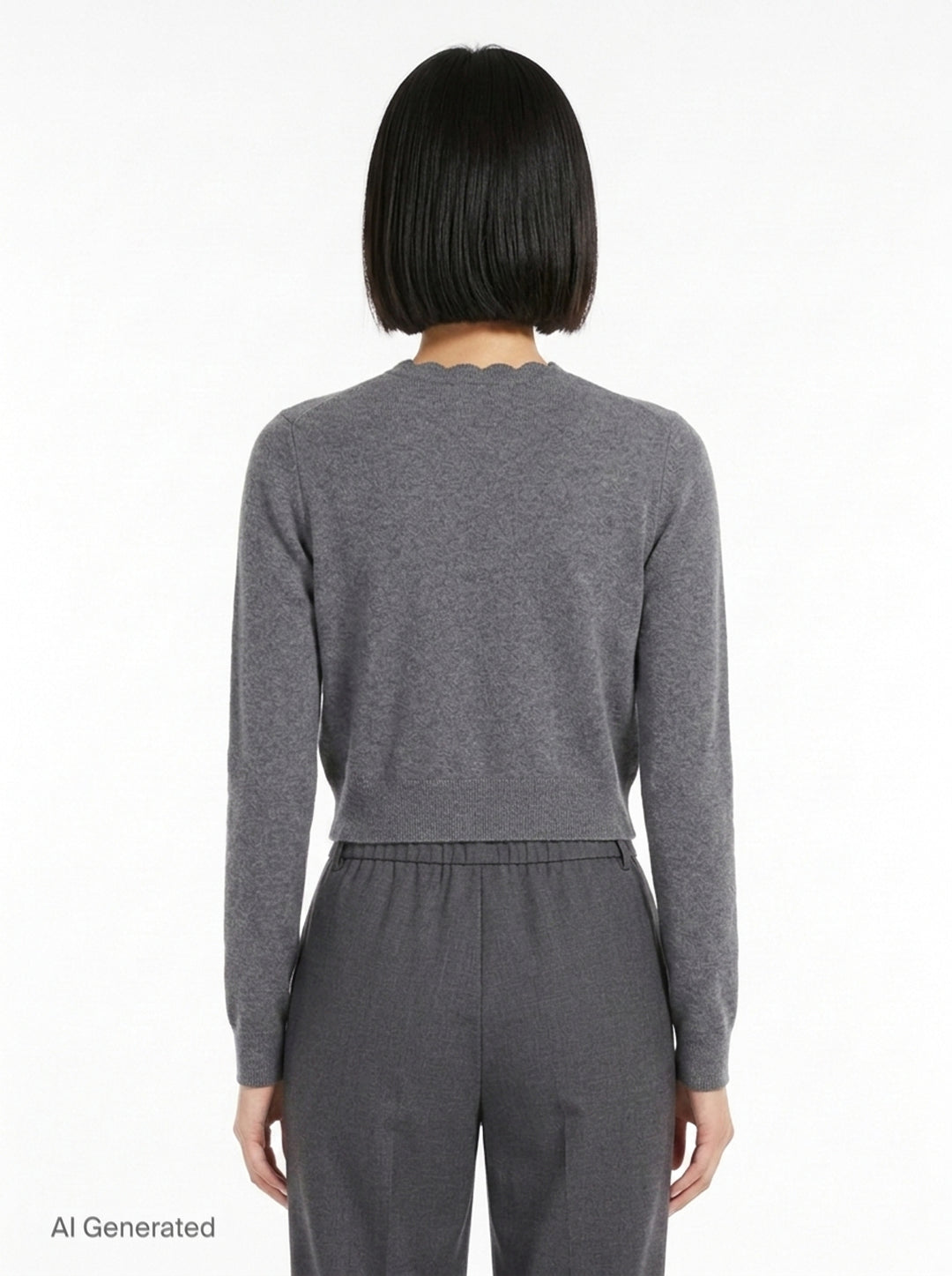 Grey Lace Flower Knit Cardigan | Self-Portrait | Club21 - back