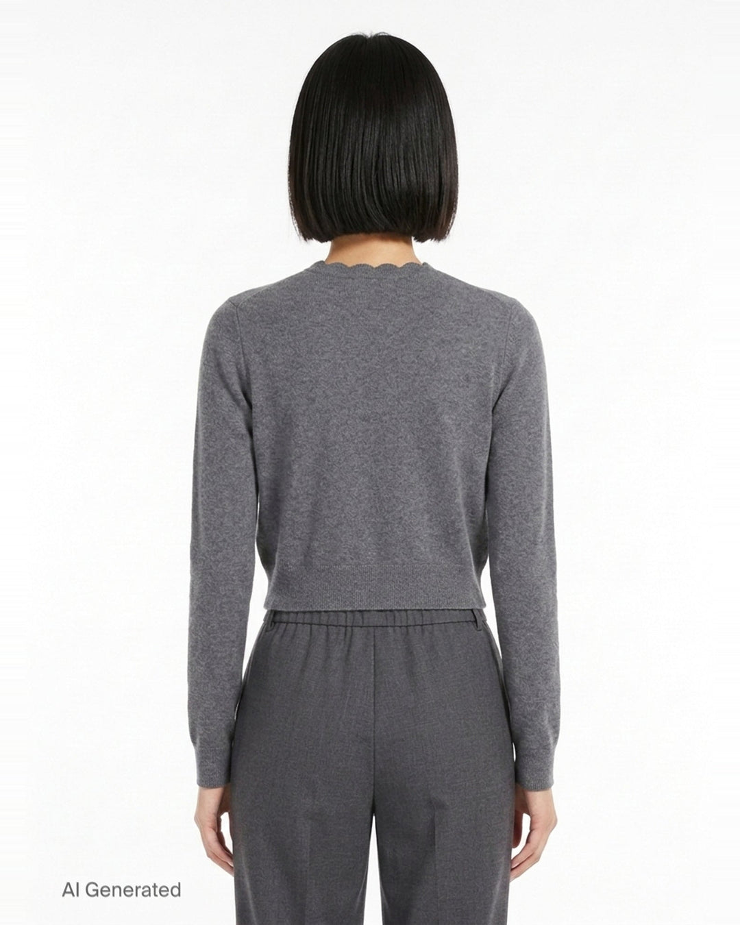 Grey Lace Flower Knit Cardigan | Self-Portrait | Club21 - back