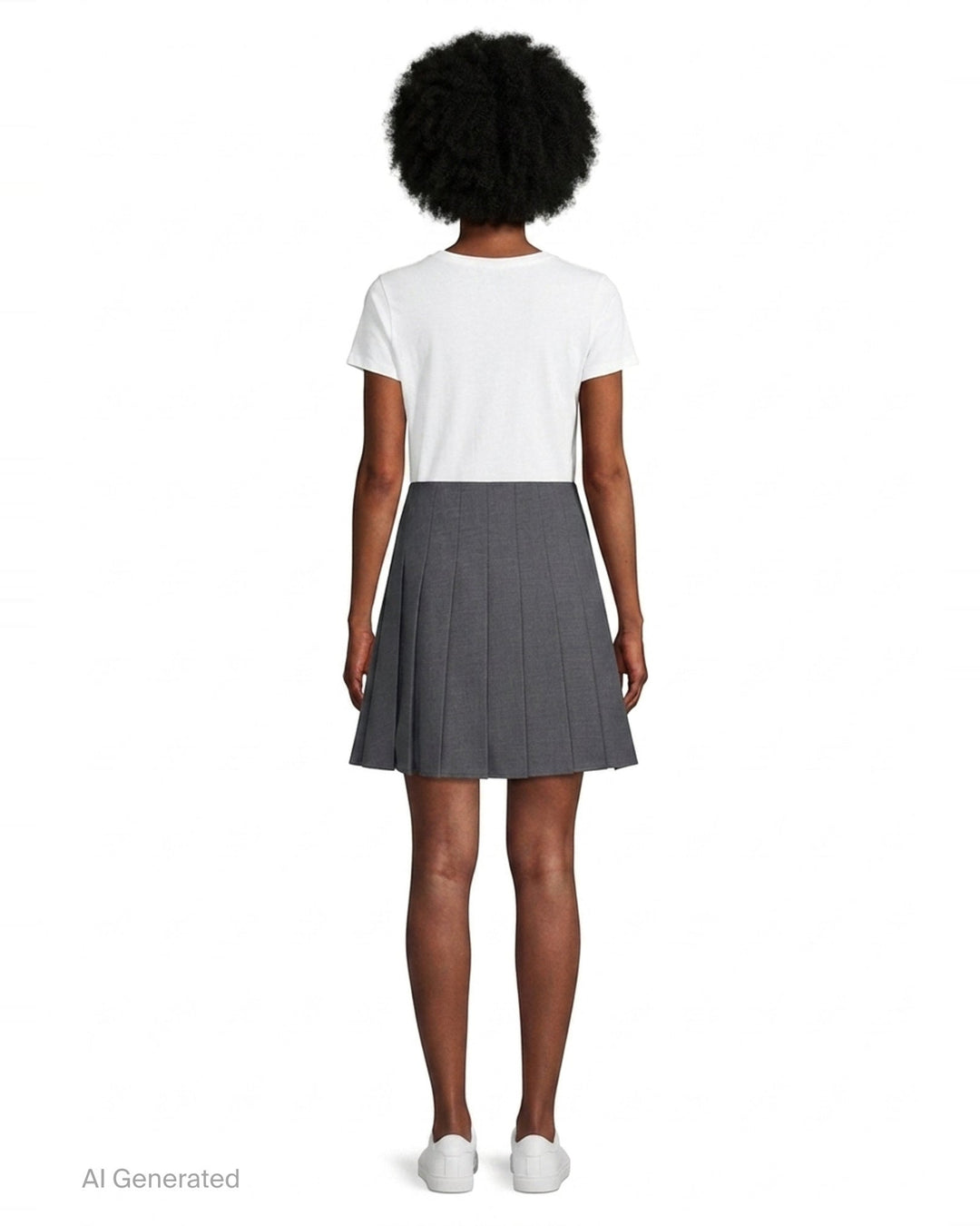 Grey Pleated Mini Skirt | Self-Portrait | Club21 - back