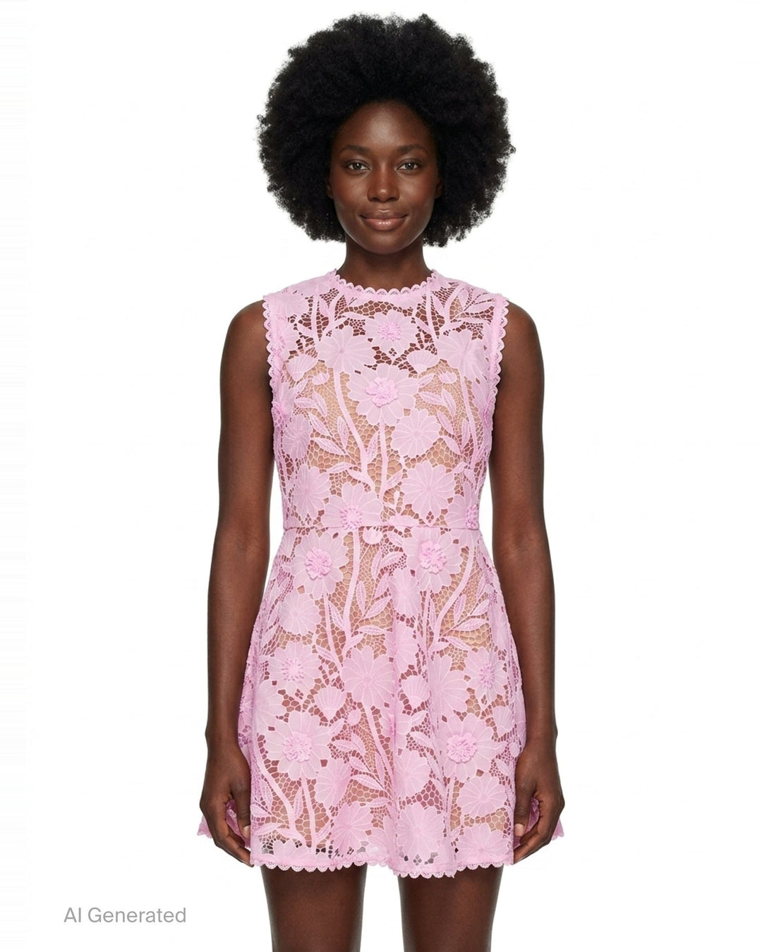Pink Lace Mini Dress | Self-Portrait | Club21 - front