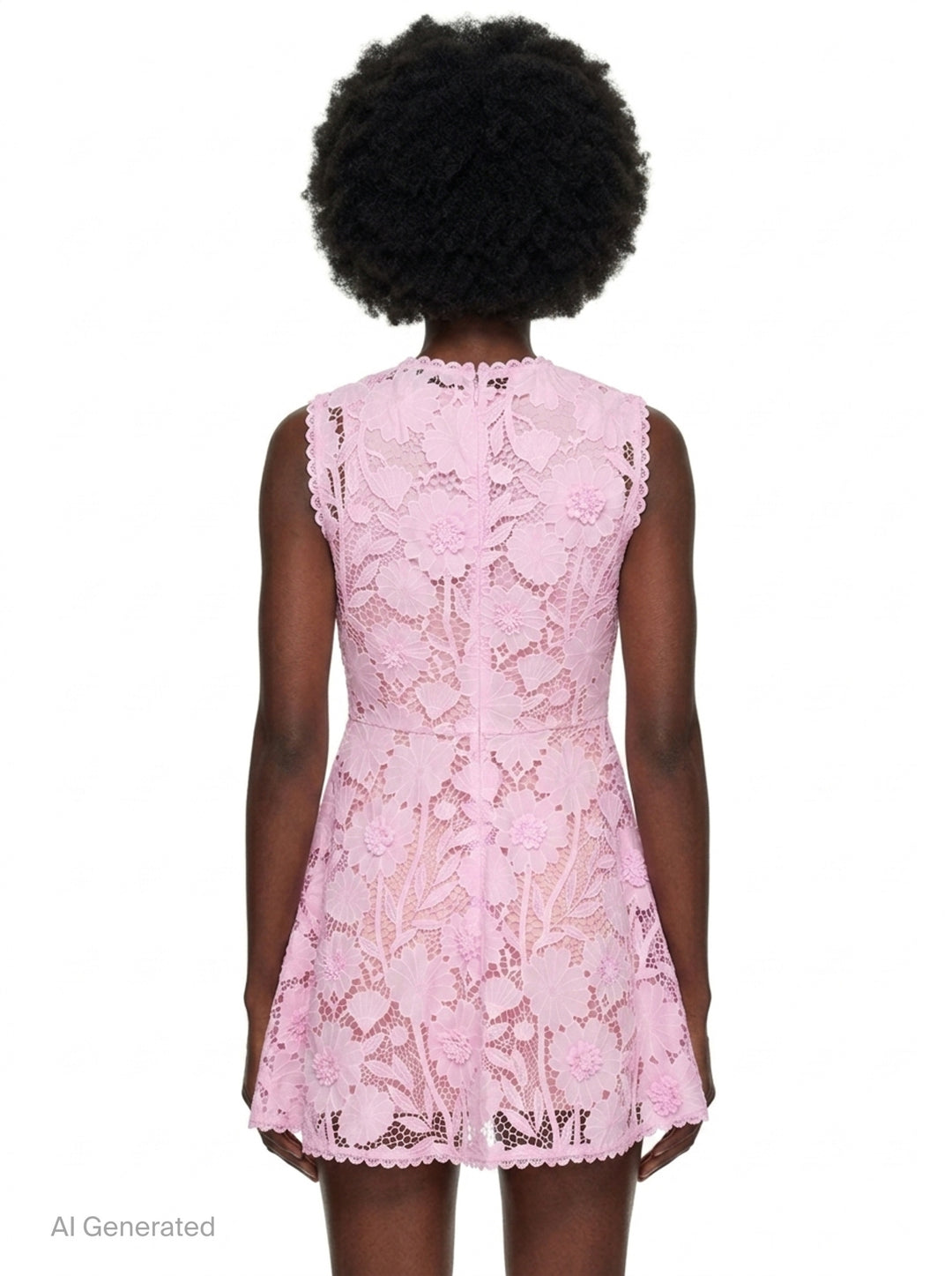 Pink Lace Mini Dress | Self-Portrait | Club21 - back