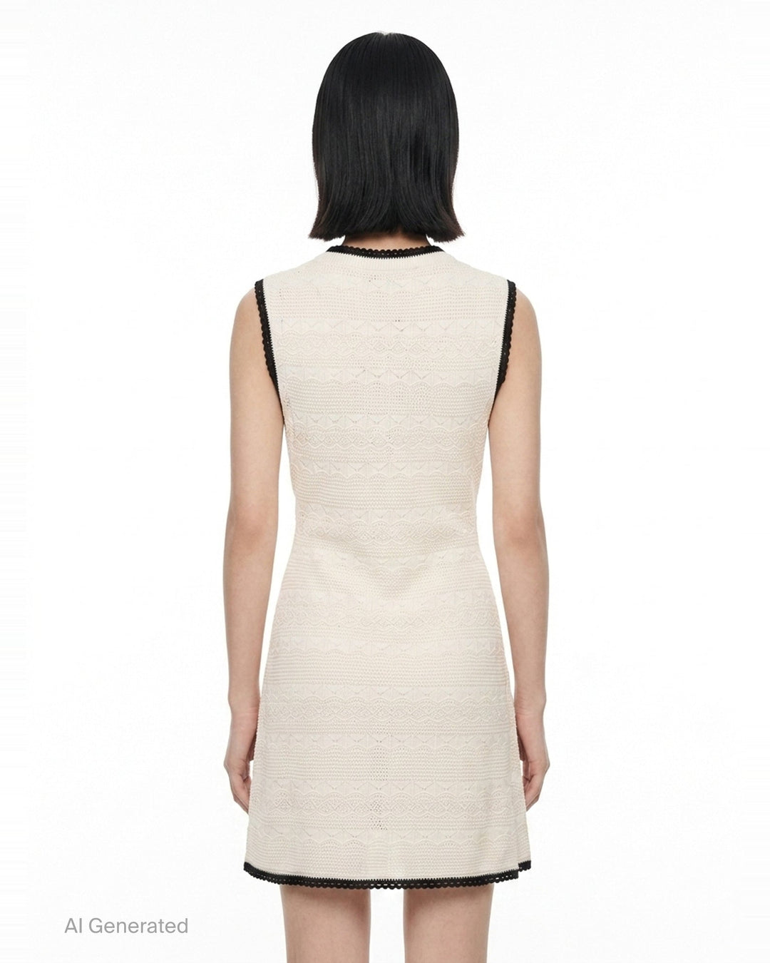 Pointelle Knit Mini Dress | Self-Portrait | Club21 - back