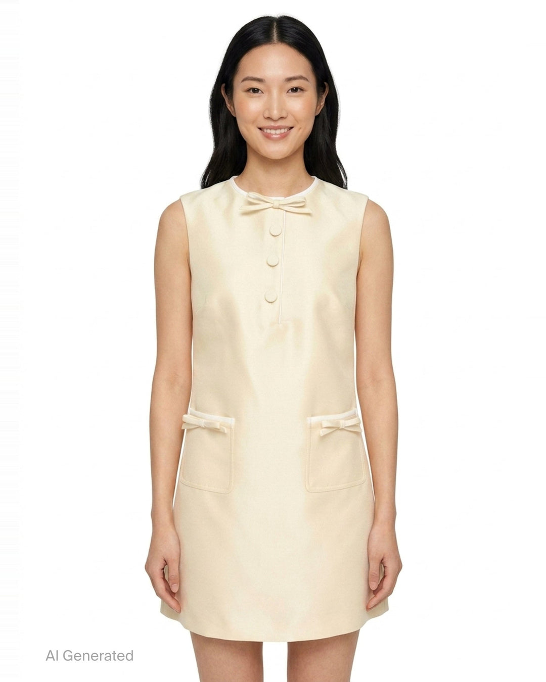 Yellow Taffeta Bow Mini Dress | Self-Portrait | Club21 - front