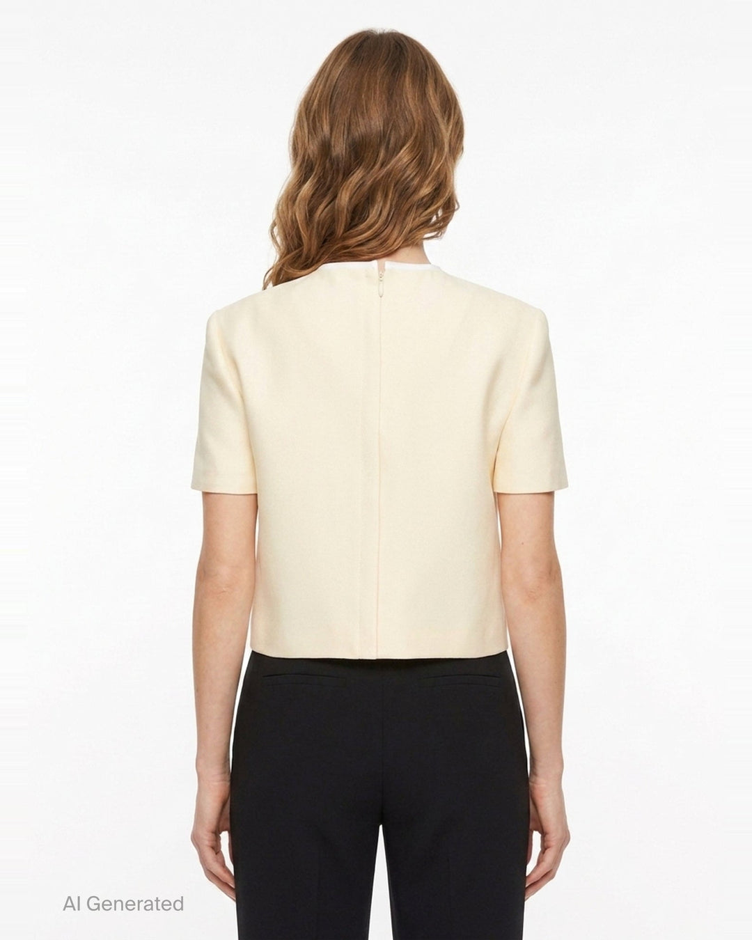 Yellow Taffeta Cropped Top | Self-Portrait | Club21 - back