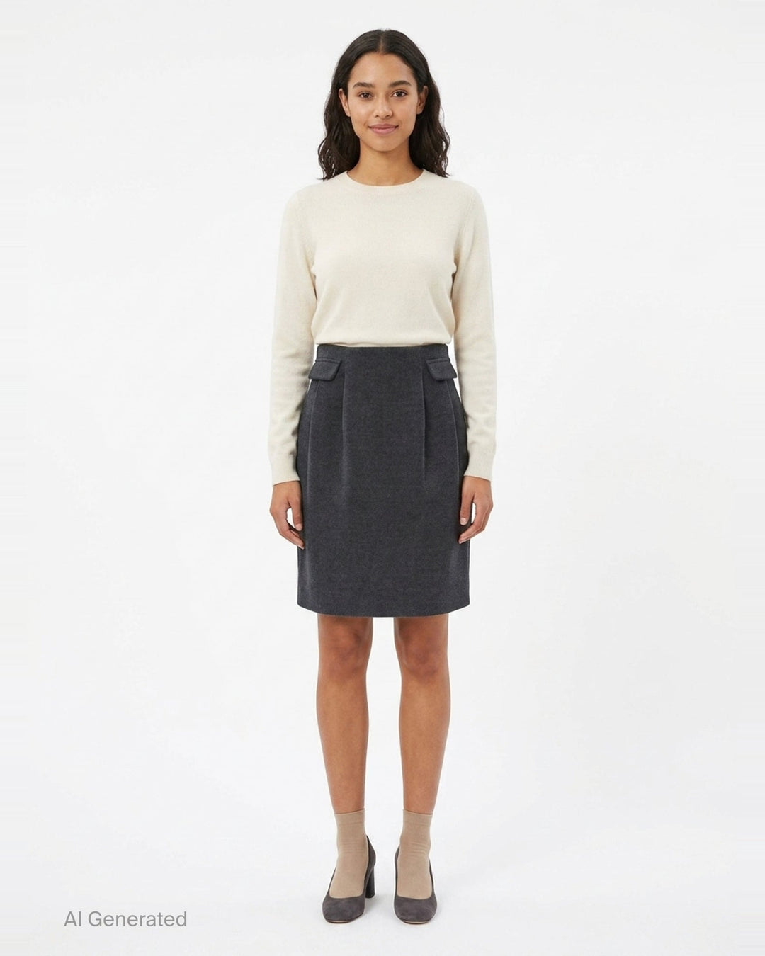 Decorative Flap Pocket Skirt | SHUSHU/TONG | Club21 - front