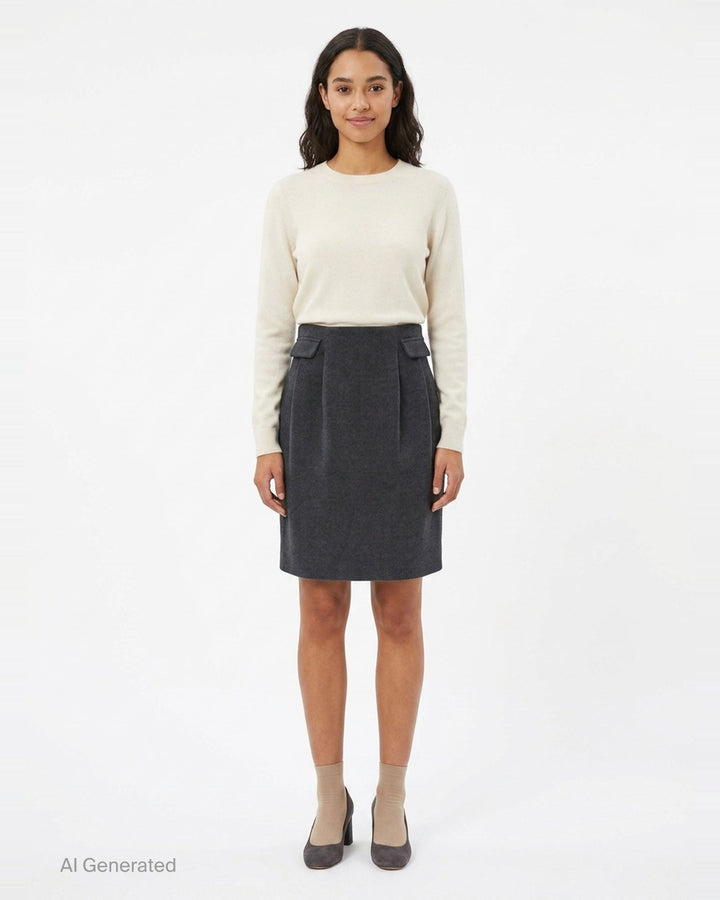 Decorative Flap Pocket Skirt | SHUSHU/TONG | Club21 - front