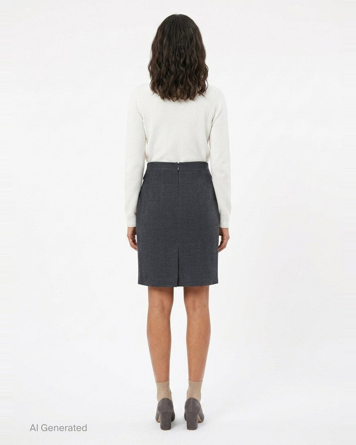 Decorative Flap Pocket Skirt | SHUSHU/TONG | Club21 - back
