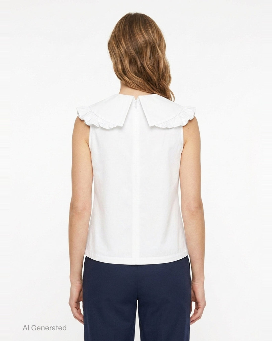 Ruffle Collar Bow Top | SHUSHU/TONG | Club21 - back