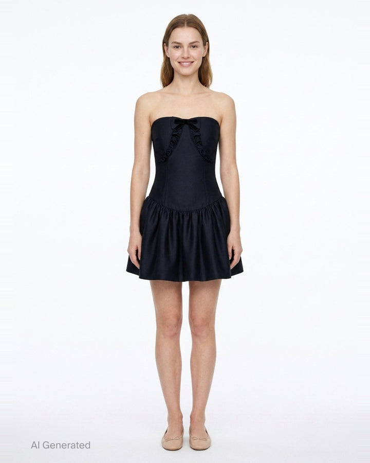Ruffle Trim Drop Waist Dress | SHUSHU/TONG | Club21 - front