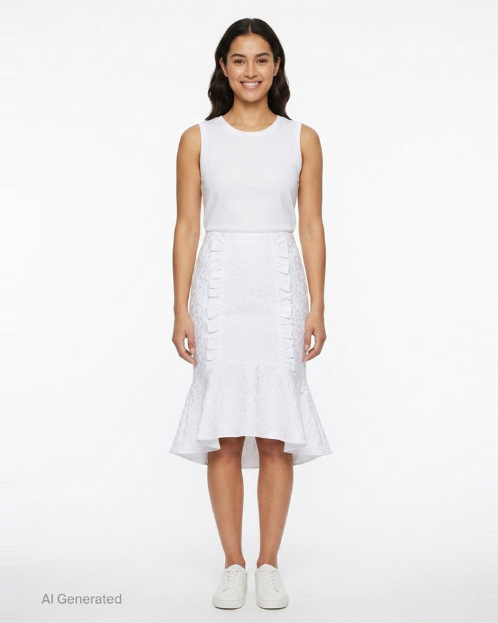 Ruffled Lace Mermaid Skirt | SHUSHU/TONG | Club21 - front