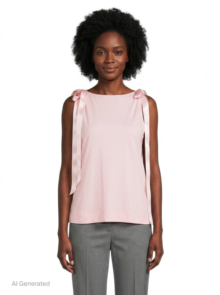 Bow Ribbon Tail Tank Top | Simone Rocha | Club21 - front