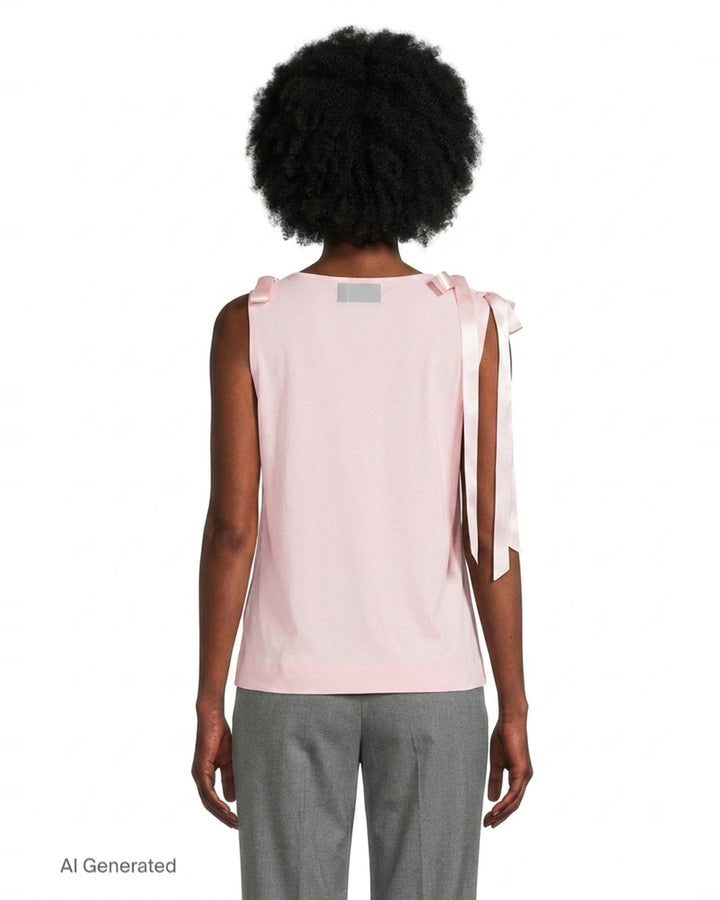 Bow Ribbon Tail Tank Top | Simone Rocha | Club21 - back
