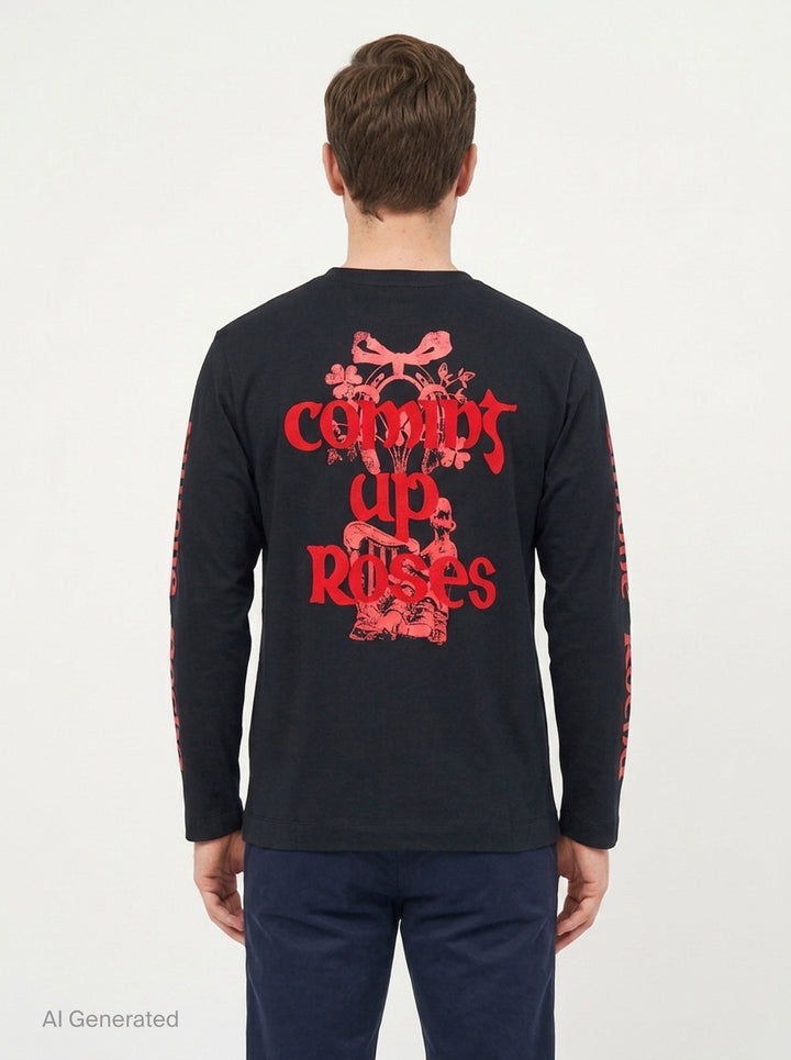Coming Up Roses Long Sleeve Tee | Simone Rocha | Club21 - back