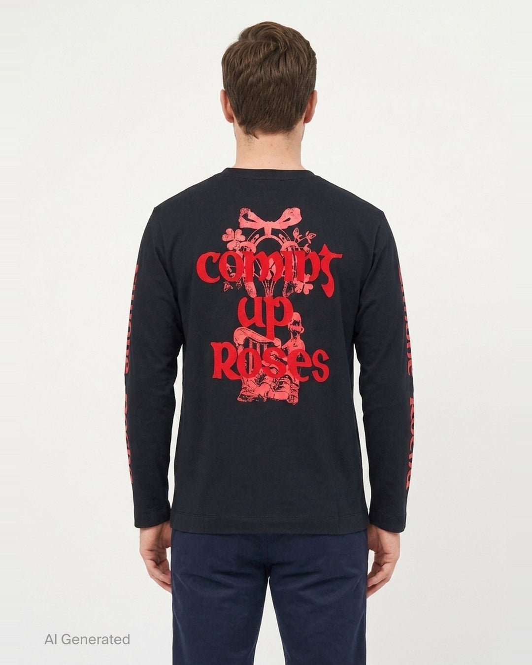 Coming Up Roses Long Sleeve Tee | Simone Rocha | Club21 - back