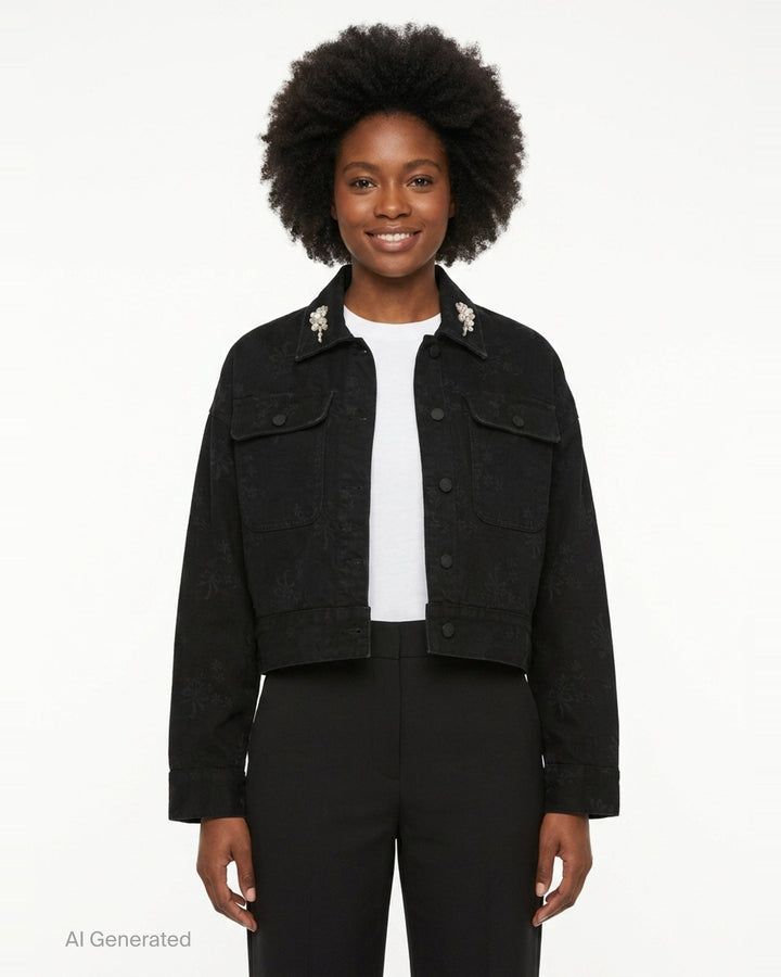 Cropped Utility Pocket Jacket | Simone Rocha | Club21 - front