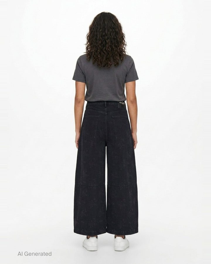 Cropped Wide Leg Utility Jeans | Simone Rocha | Club21 - back