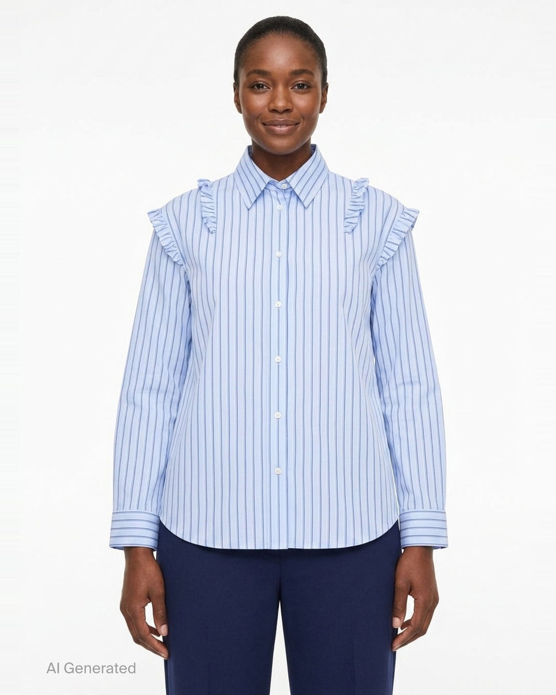 Double Ruffle Long Sleeve Shirt | Simone Rocha | Club21 - front