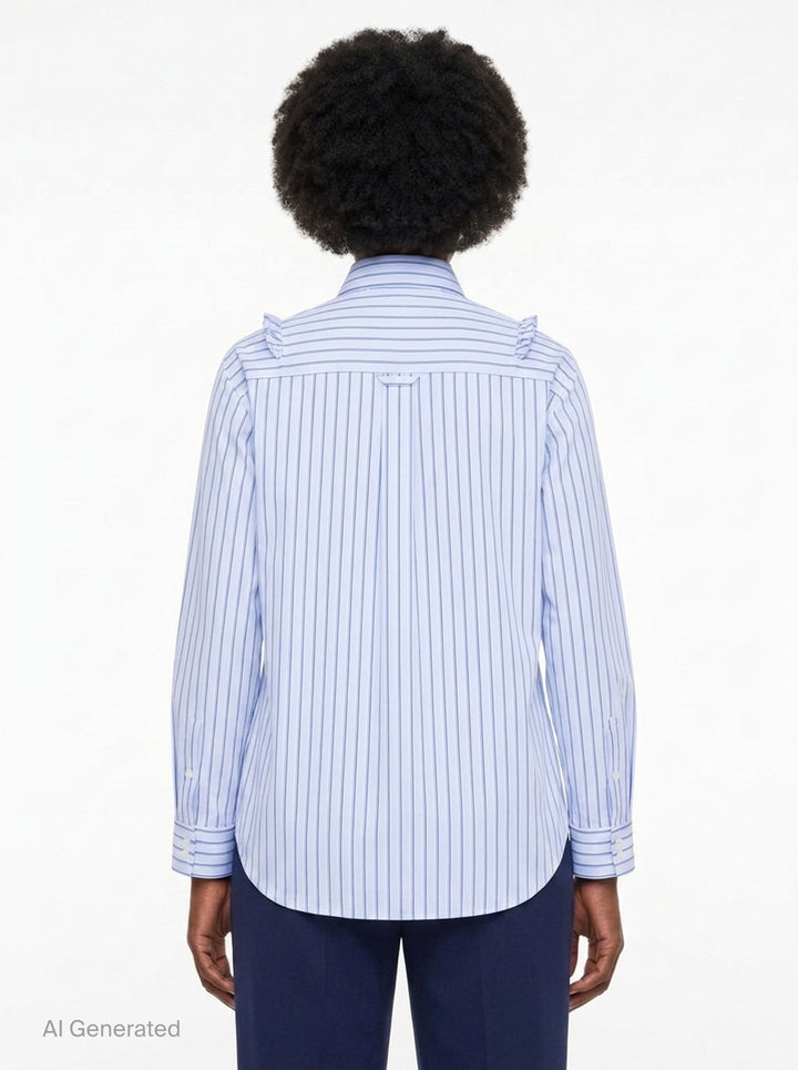 Double Ruffle Long Sleeve Shirt | Simone Rocha | Club21 - back