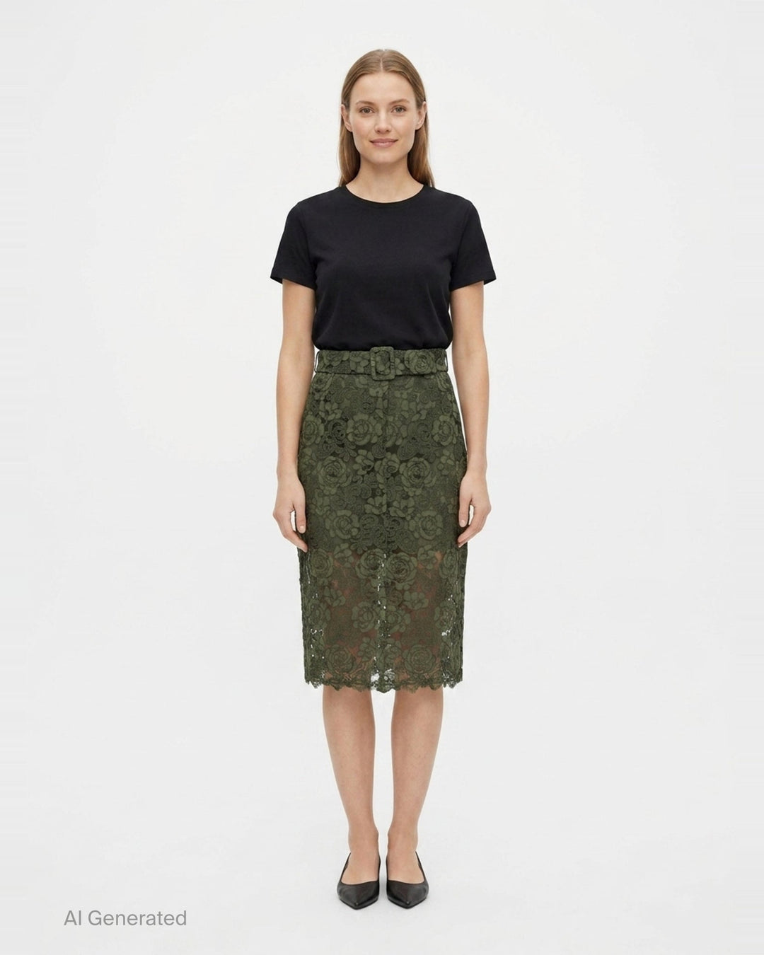 Floral Lace Pencil Skirt | Simone Rocha | Club21 - front