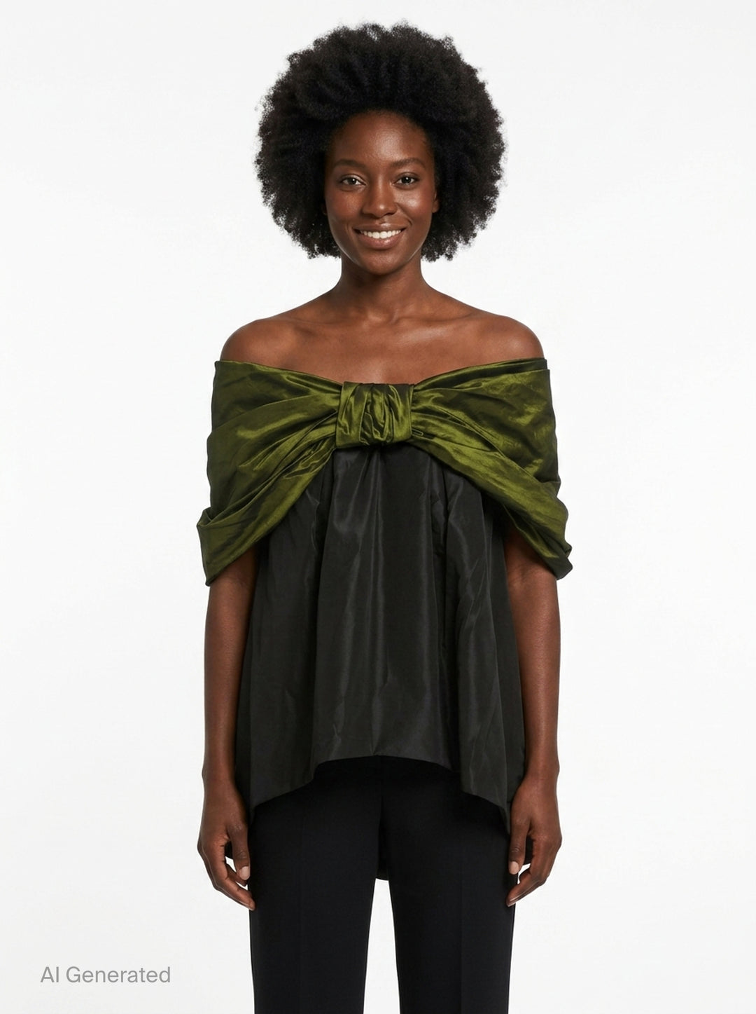 Gathered Bow Taffeta Top | Simone Rocha | Club21 - front